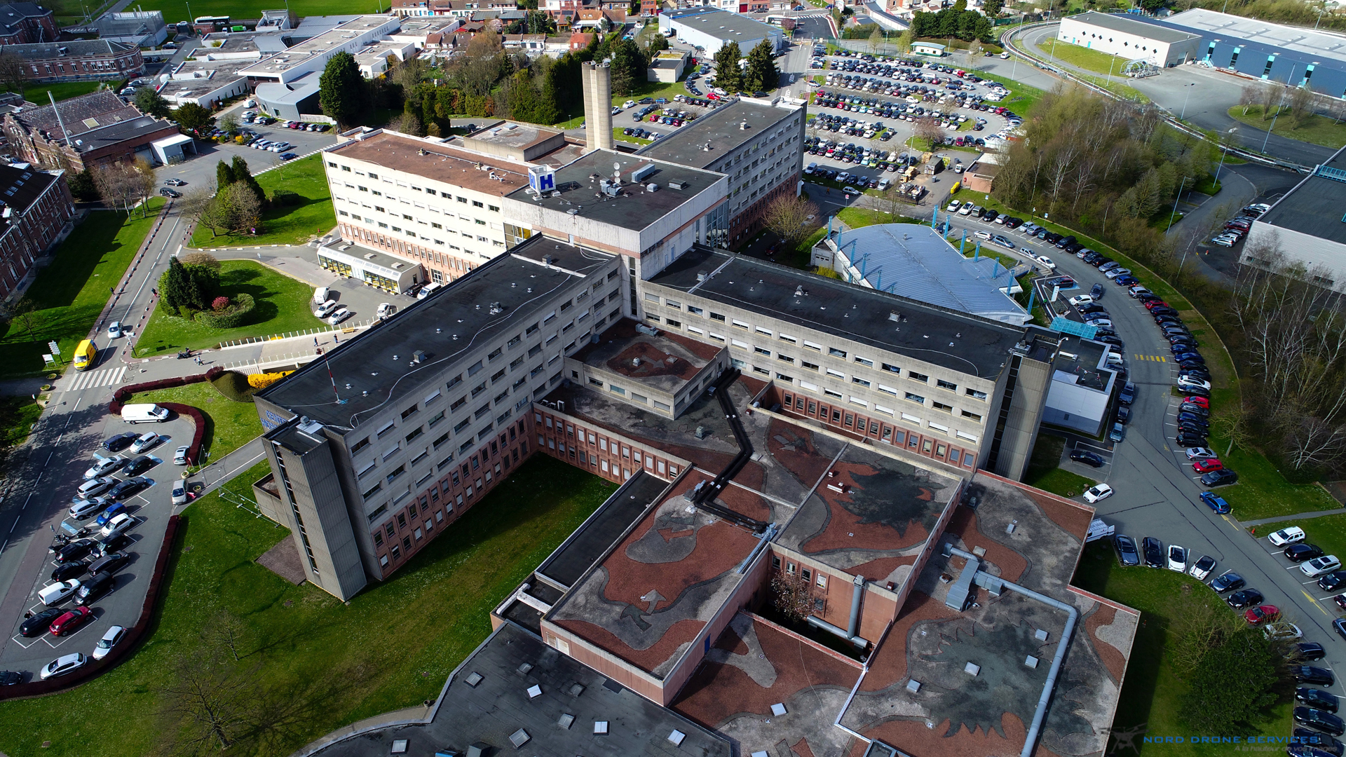 vue aérienne équipe CH de Tourcoing