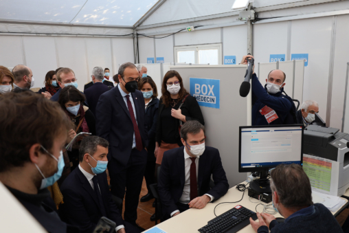 illustration Visite des ministres de la Santé et de l’Intérieur au Centre Hospitalier de Tourcoing