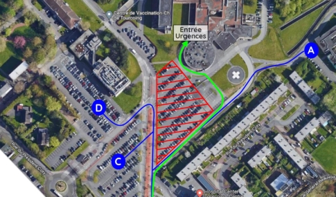 illustration Modification de l’accès piéton aux Urgences